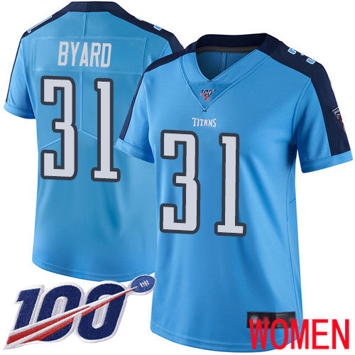 Tennessee Titans Limited Light Blue Women Kevin Byard Jersey NFL Football 31 100th Season Rush Vapor Untouchable